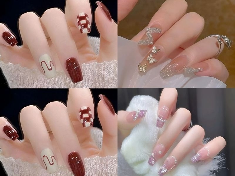 Mẫu nail biển thiết kế phối hợp với theo phong cách ăn mặc