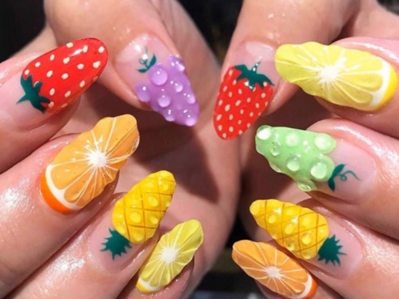 Mẫu nail họa tiết bãi biển