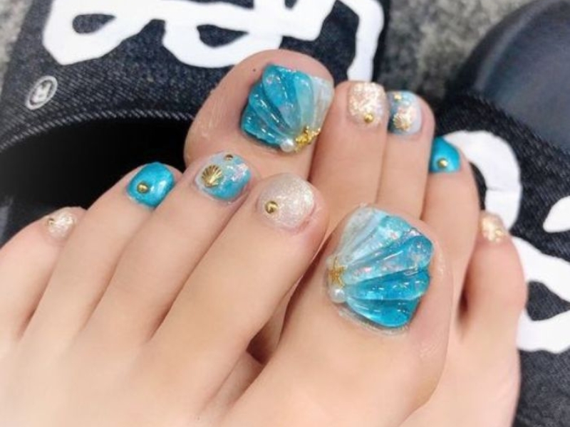Mẫu nail họa tiết san hô