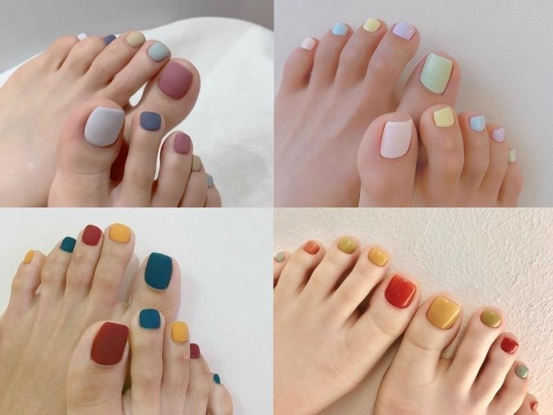 Mẫu nail màu pastel cá tính