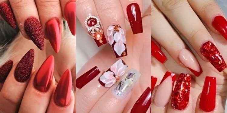 nail màu đỏ
