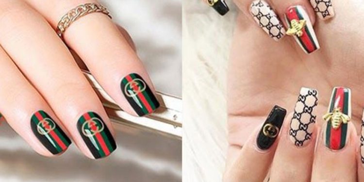 mẫu nail Gucci