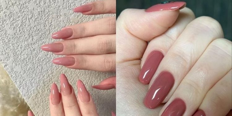 Mẫu nail hồng đất