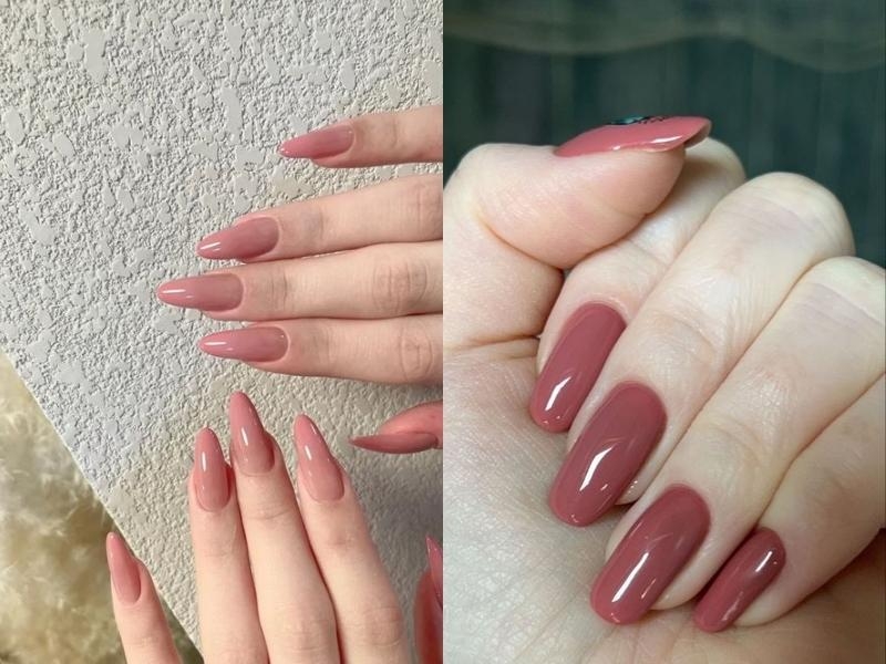 Mẫu nail hồng đất