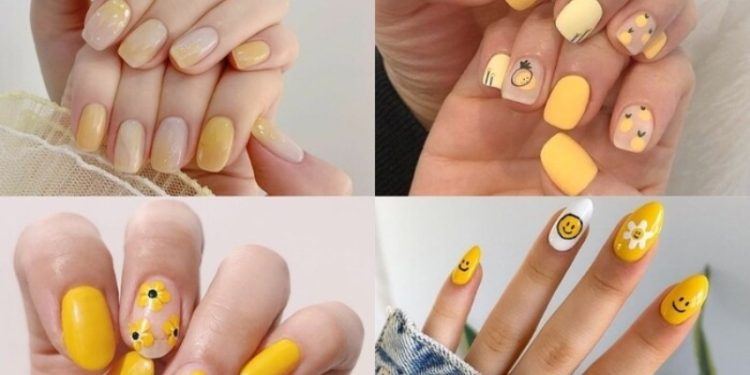 Mẫu nail màu vàng đẹp nhất hiện nay