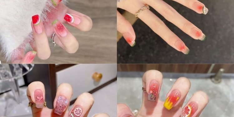 mẫu nail trái cây