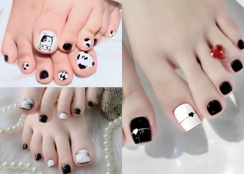 Nail chân màu đen