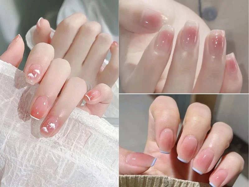 Nhẹ nhàng cùng mẫu nail hồng tiểu thư màu pastel