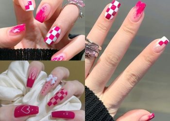mẫu nail kẻ sọc