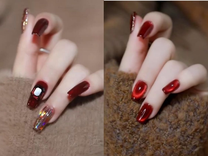 Nổi bật cùng nail màu đỏ