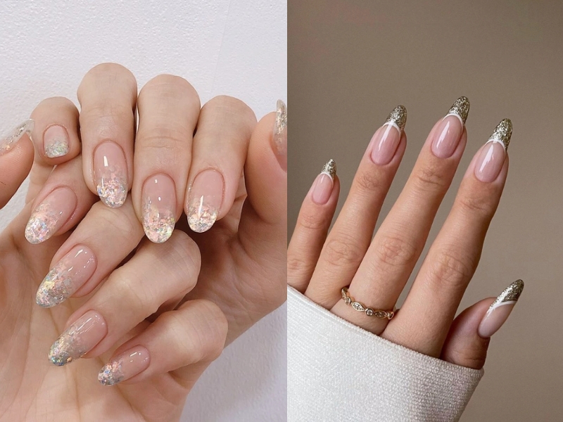 Nail mùa thu sơn đầu móng kiểu Pháp