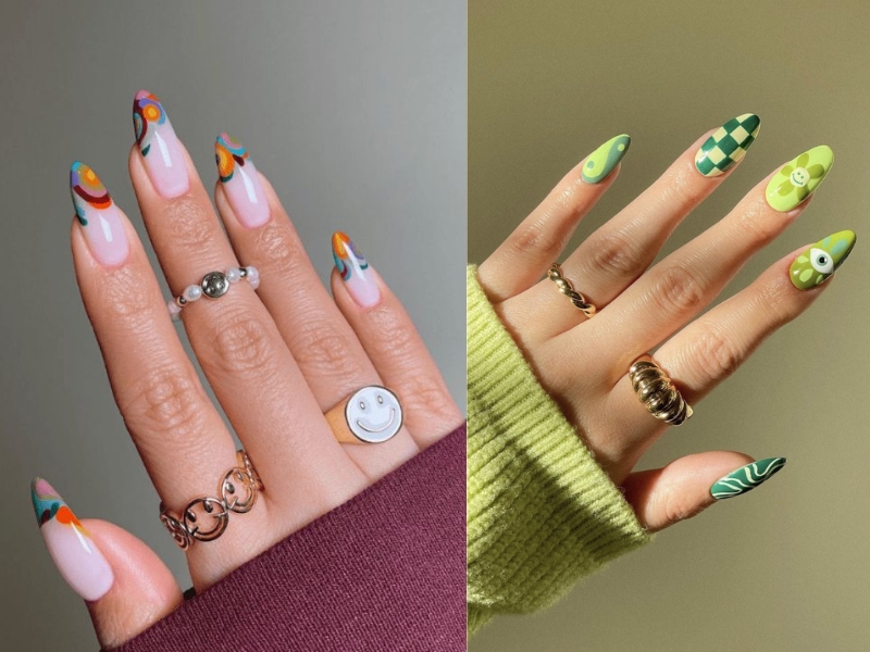 Sang trọng cùng mẫu nail 3D cho mùa thu