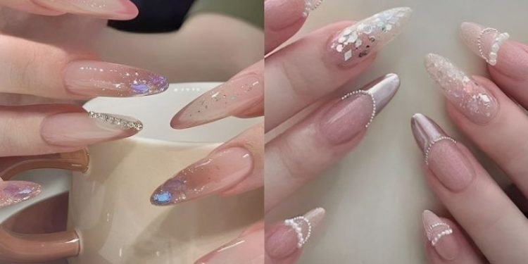 mẫu nail trong suốt