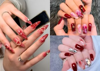 mẫu nail vân đá