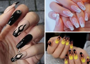mẫu nail lửa